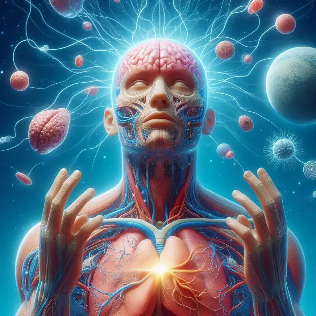 Representação visual dos "10 fatos surpreendentes sobre o corpo humano", com destaque para as curiosidades e maravilhas biológicas.